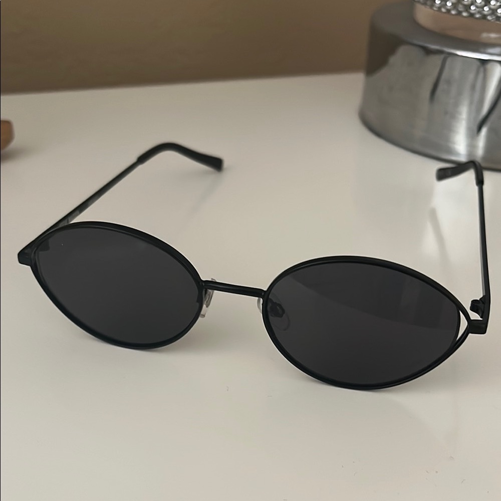 Black Oval Sunglasses